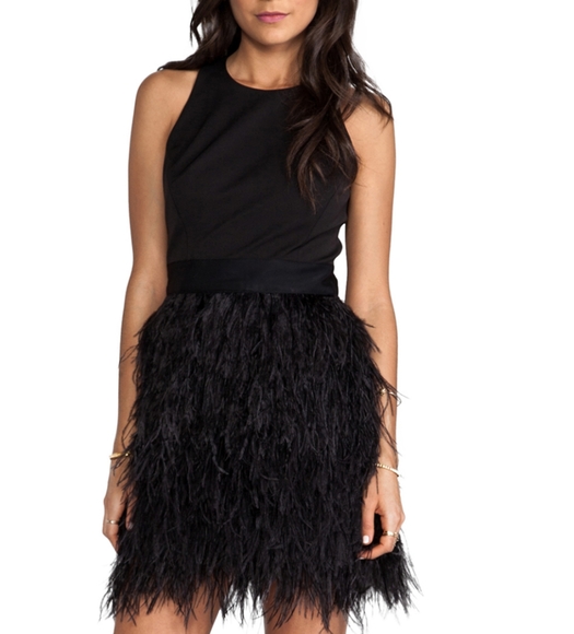 Brand New Girls Ostrich Feather Dress 